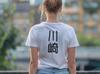 Back Print Stylish Crew First Last Kawasaki [igsticker] T-Shirt, Women's, Medium, Neck, White, 021127, Name, Name,