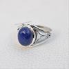 Handmade Oval Lapis Lazuli Ring: 925 Sterling Silver Taurus Birthstone
