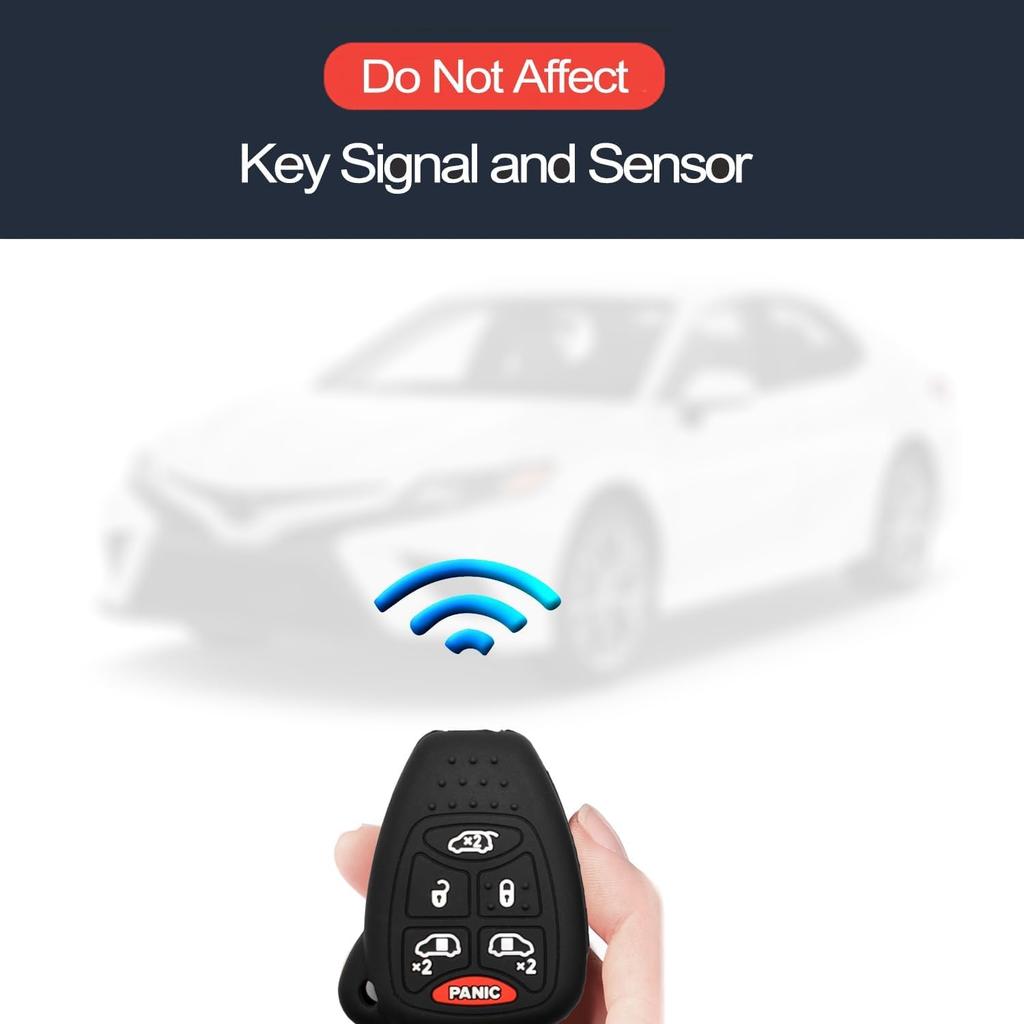 2 Peças Compatível com Chrysler Voyager Town & Country Dodge Caravan Grand Caravan Capa Protetora para Chaveiro Chaveiro Protetor Porta-Controle Remoto Keyless