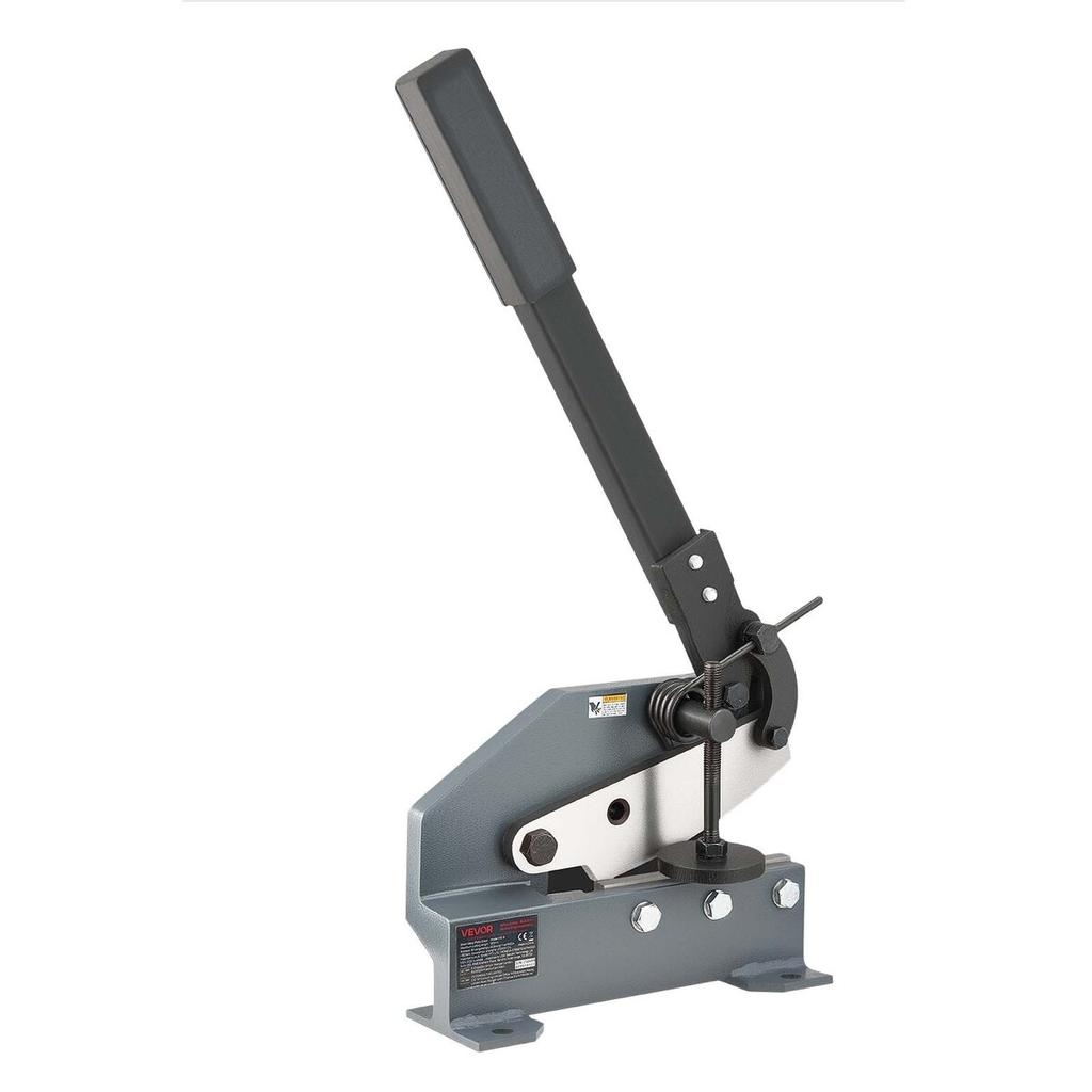 Sheet Metal Shear, 155 Mm Manual Hand Plate Shear, Heavy Duty Mounting Type Sheet Cutter with Solid Steel Frame, High Precision, Extended Handle for
