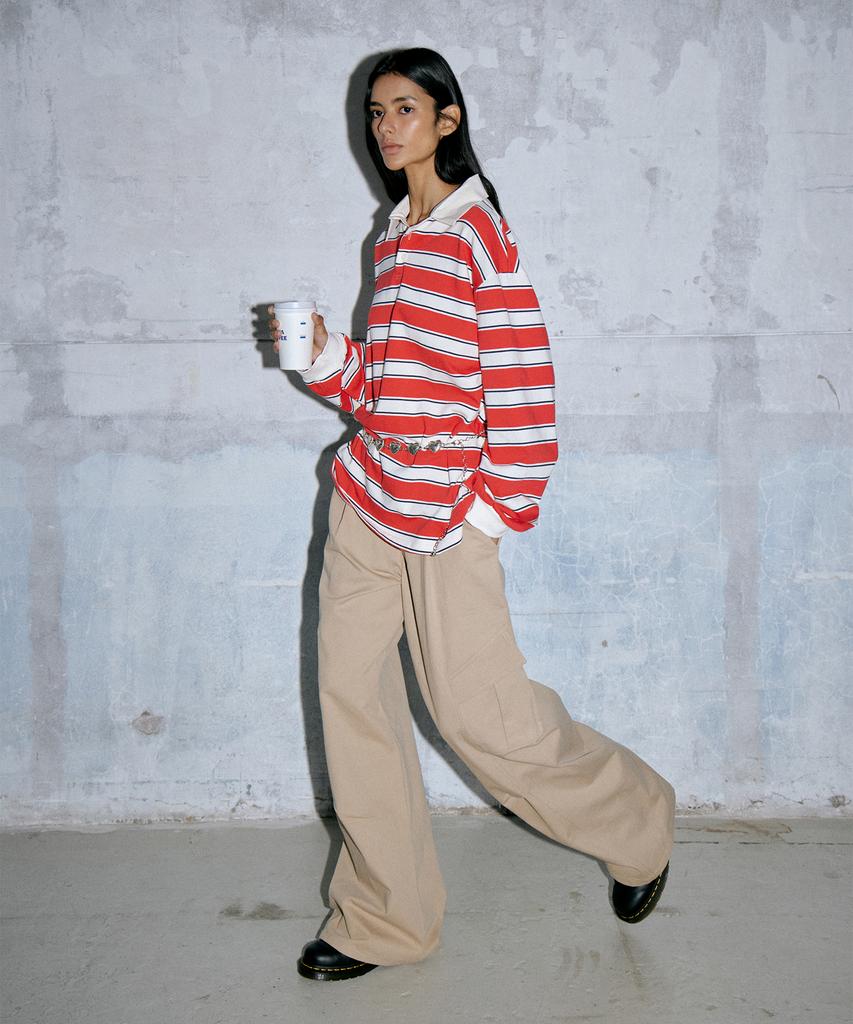 WAARFORWOMAN W1122 Cargo Wide Pants (2 Colors)