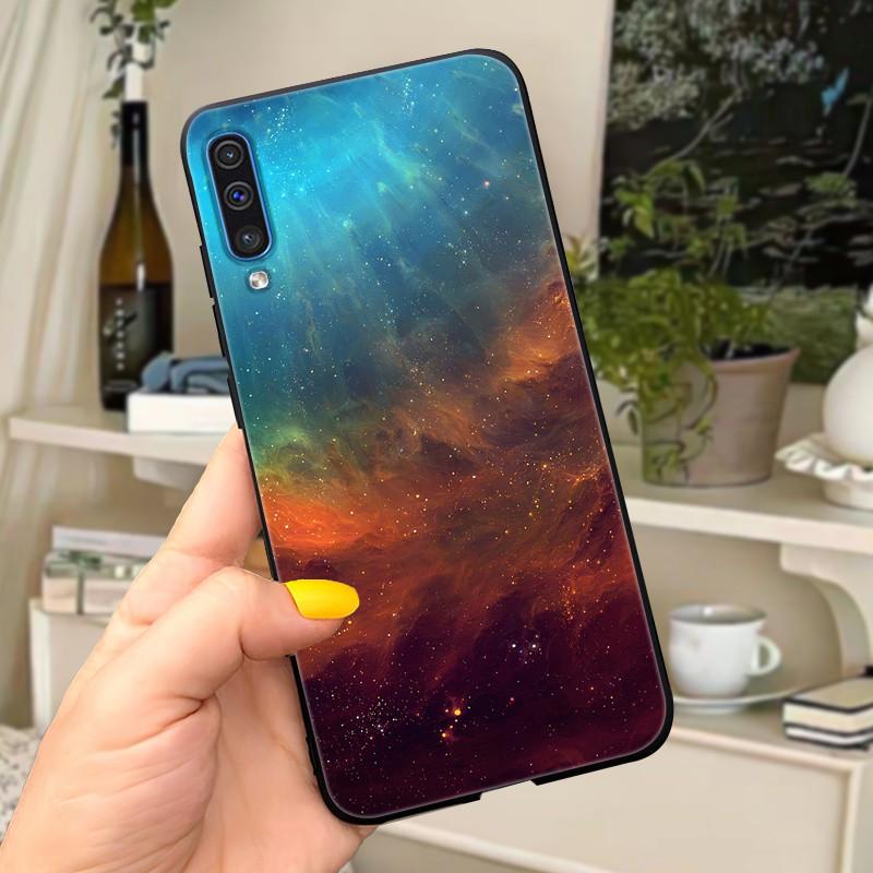 Phone Case For Samsung Galaxy A30s A50 Case Cute Silicone Black Back Covers on For Coque Samsung A50 s A50s A 30s Cover Bumper
