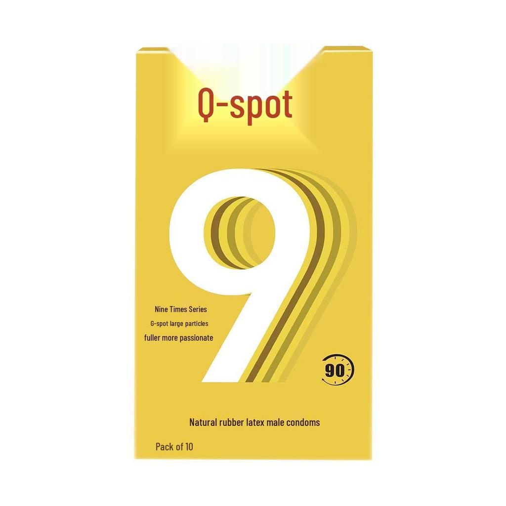 Q-point Hyaluronic Acid 001 Large Particle Delay Condoms - Long-lasting Contraceptives for Adults