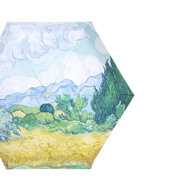 

Модный цветочный зонт ветрозащитный анти-УФ защита 5 складной портативный дорожный женский зонт от дождя карманный детский зонт