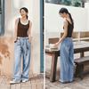 Semir Women's Cooling Striped Wide-Leg Jeans