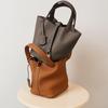 Luxury Genuine Leather Women's Bucket Bag - Elegant Bride's Wedding Handbag