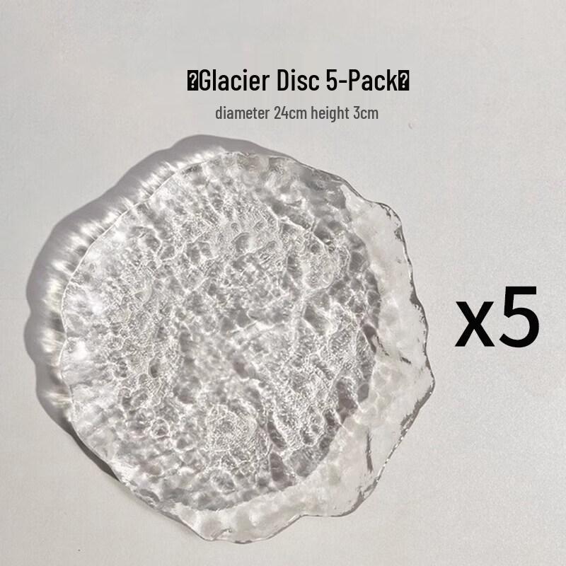 Nordic Irregular Glacier Glass Dessert & Snack Dish