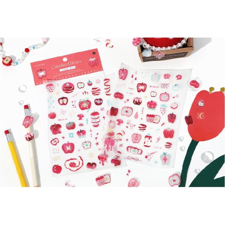 Tear Resistant Decorative Scrapbooking Sticker for Craft Enthusiasts Featuring Playful Fruit Illustrations Washable
