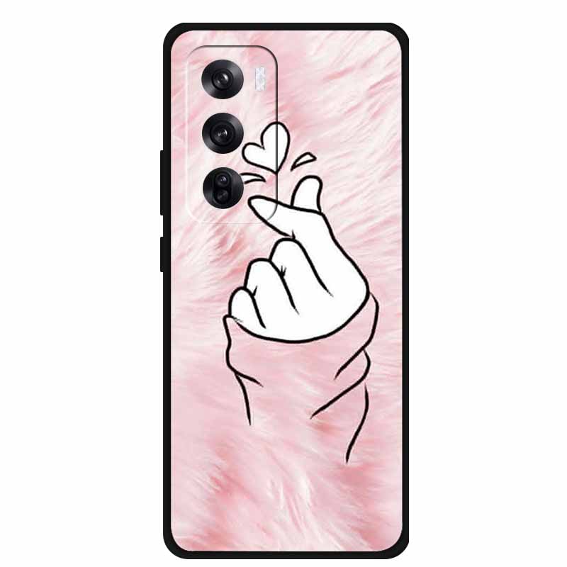 Funda For OPPO Reno 12 / Reno12 Pro Global Case Fashion Printed Soft Silicone Back Cover For Reno12 Pro Cat Phone Case Reno12 5G