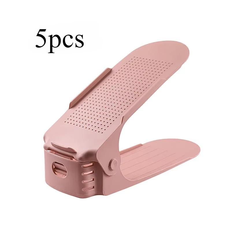 5/10 Stück Verstellbarer Schuhstapler Schuhschlitz-Organizer Schuhschlitz Platzsparer Doppeldecker Schuhregal Halter Für Schrankorganisation