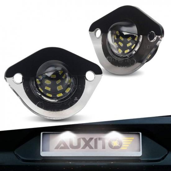FOR 1994-2004 Ford Mustang License Plate Lights Lens LED Bulbs 6000K White EXV