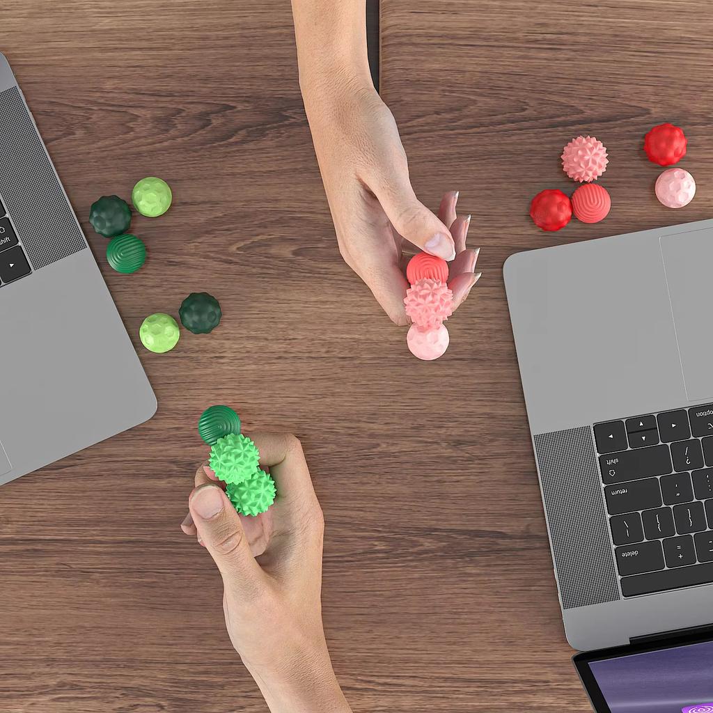 New Stress-Relief Magnetic Ball Toy Durable Rubber Fidget Spinner Toy Multicolor Novelty Relax Gadget for Adults and Youngsters
