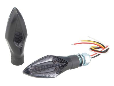Kijima Motorcycle Parts LED Combination Signal Tail TRD Type Sequential 12V Black Lens (Turn & Light) 2.7/0.2/2W Body/Smoke 219-5182