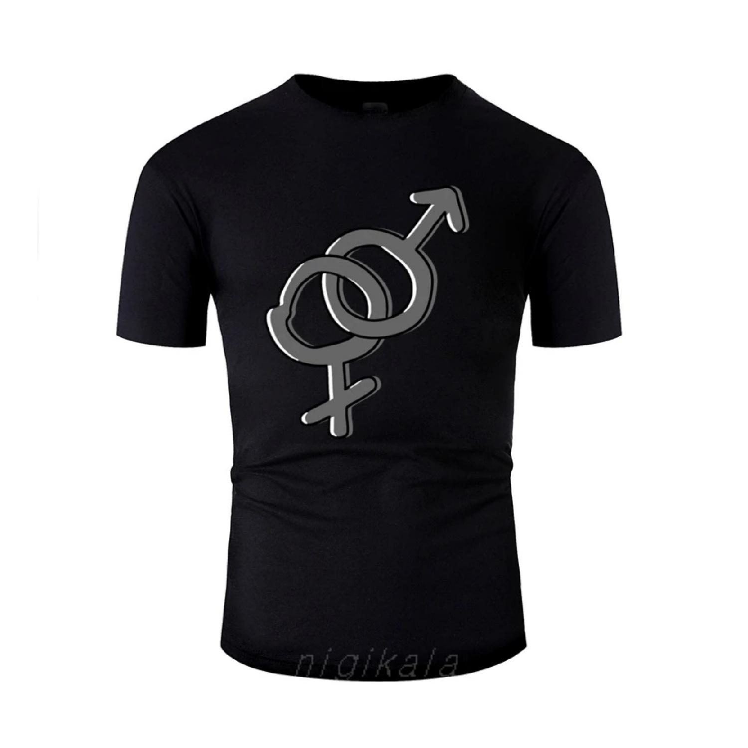 

Hetero Symbol Heterosexual Gender Sign Tshirt Men Round Collar Homme Famous Women T-Shirts Top Tee XXXXXL чорний
