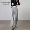 Mark Fairwhale Women's High-Waist Drawstring Cuffed Wide-Leg Casual Pants