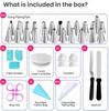 88 Pieces Cake Decorating Supplies Set with Rotating Turntable, Piping Nozzles, Icing Bags, Spatula, Scraper for Baking