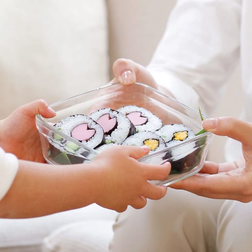 Iwaki Pack & Microwave Storage Container, Shallow, Large, 1.2L, White, Freezer-Safe, Oven-Safe, N3248-W