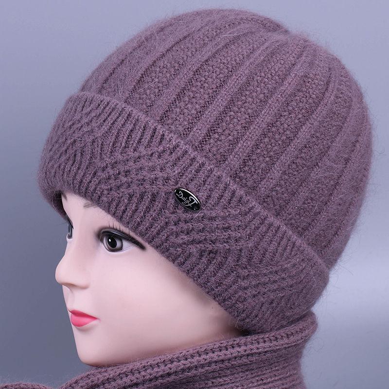 Nouă lână de iepure tricotată, plus pălărie din catifea, șapcă pentru femei, groasă, caldă, primăvară, toamnă, iarnă, epocă, elegantă, cadou de petrecere, șapcă în aer liber