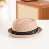 Wool Felt Bowler Hat with Textured Crown & Rolled Brim | British Vintage Style | Unisex Autumn Winter Casual Fedora
