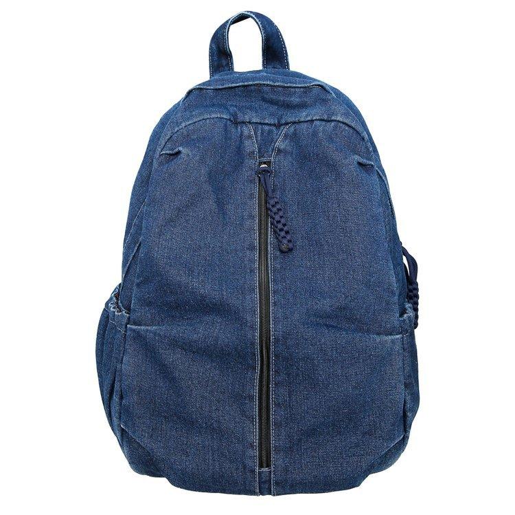 Schoolbag Large Capacity Canvas Backpack Male Korean Version High School College Student Simple Backpack Female Denim Computer Shoulder Travel Bag