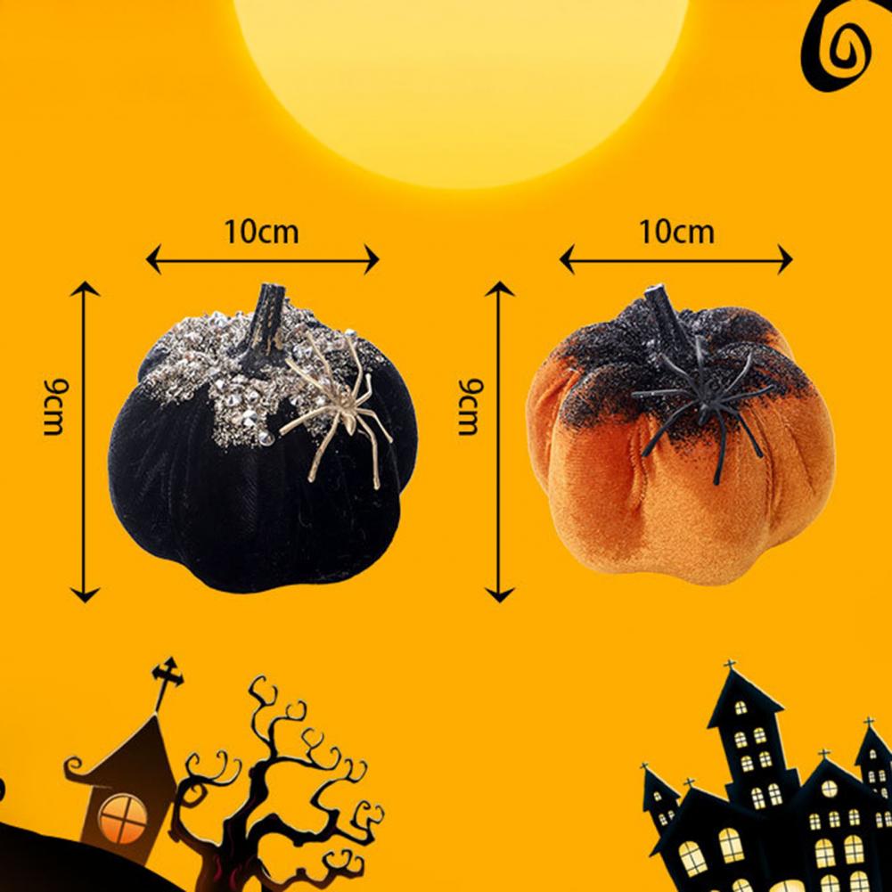 Halloween Pumpkin Decoration Pumpkin Decoration with Spider for Halloween Table Centerpiece Rustic Harvest Pumpkins for Mantel