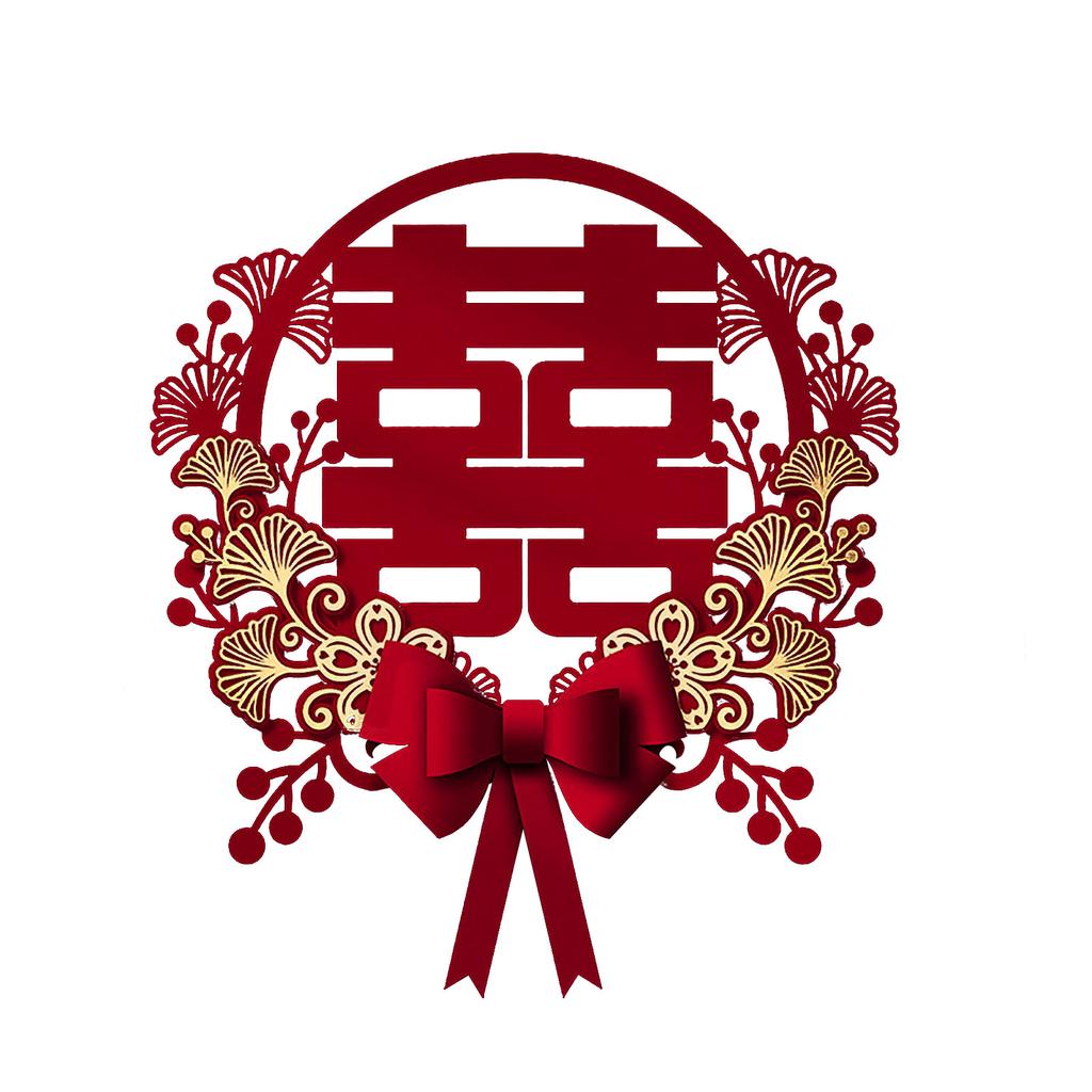 Red Double Happiness Chinese Wedding Sticker Chinese Traditional Wedding Decoration for Wall Window Decoration