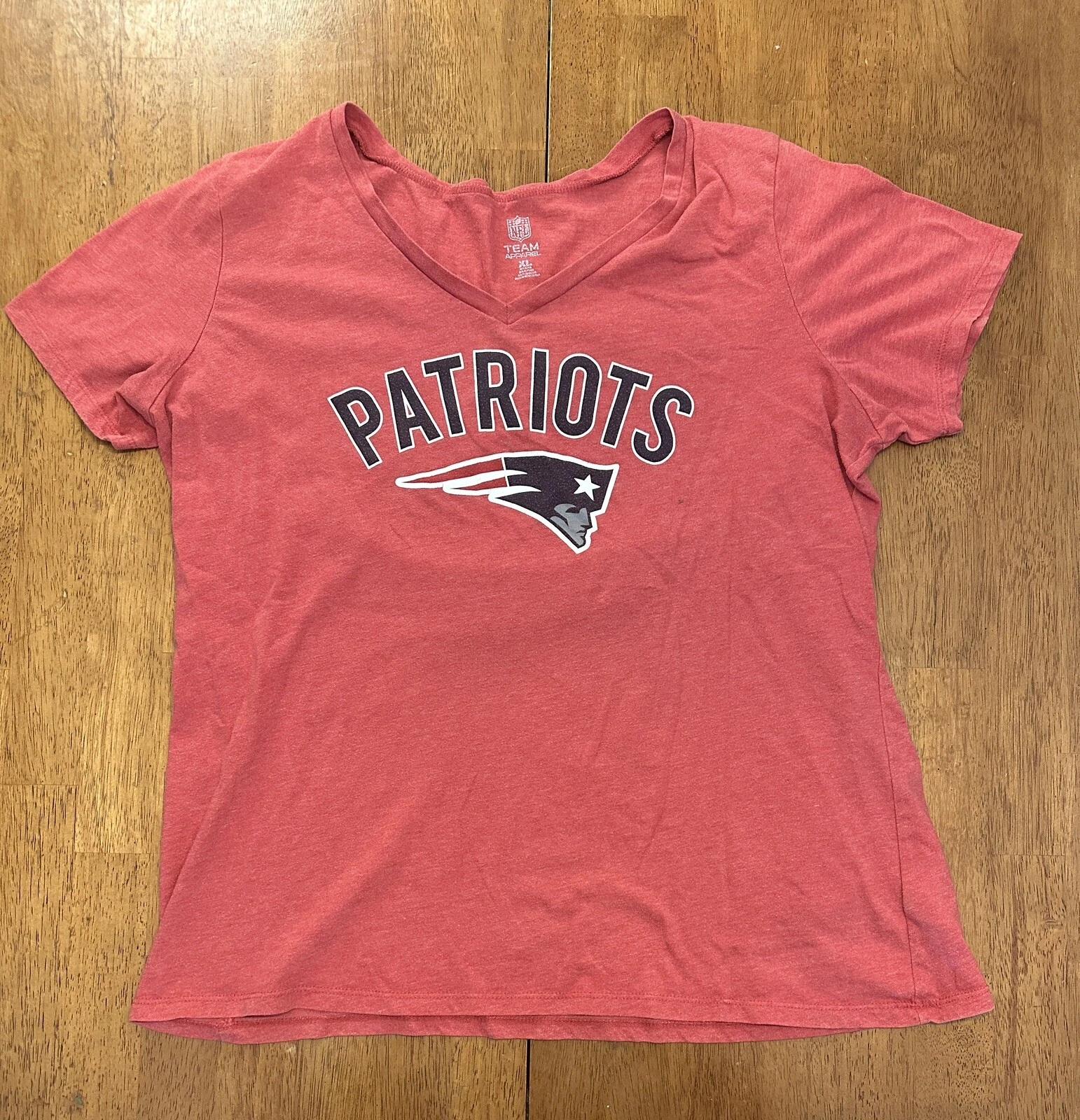 New England Patriots Women’s V Neck T Shirt XL NFL Team Apparel M