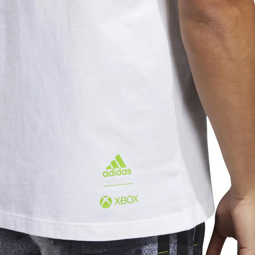 adidas Casual Breathable Printed Round Neck Short Sleeve T-Shirt Men Tops White HE4905