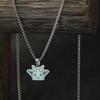 Kinitial Stainless Steel Peeking Goat Necklace Hanging Men Chain Animal Pendant Jewelry Goth Accessories