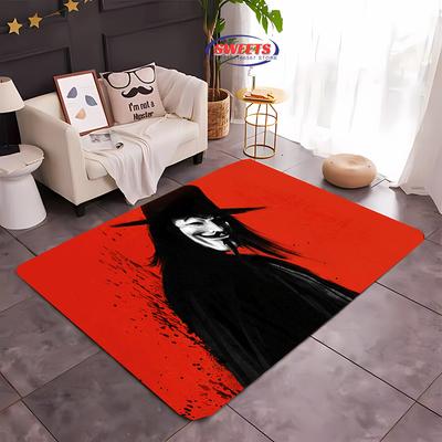 V for Vendetta Carpet! Bedroom Floor Mat, Living Room Bed Mat, Non-slip Exquisite Home Decoration, Durable Machine Washable Rug