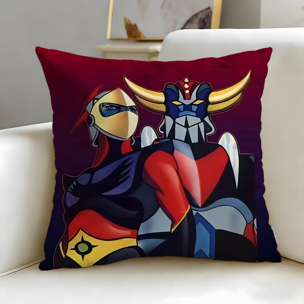 classic mecha anime UFO Robo Grendizer Cushion Cover Soft  EasyWash Pillow Case  Versatile for Couch Bed Travel and Office