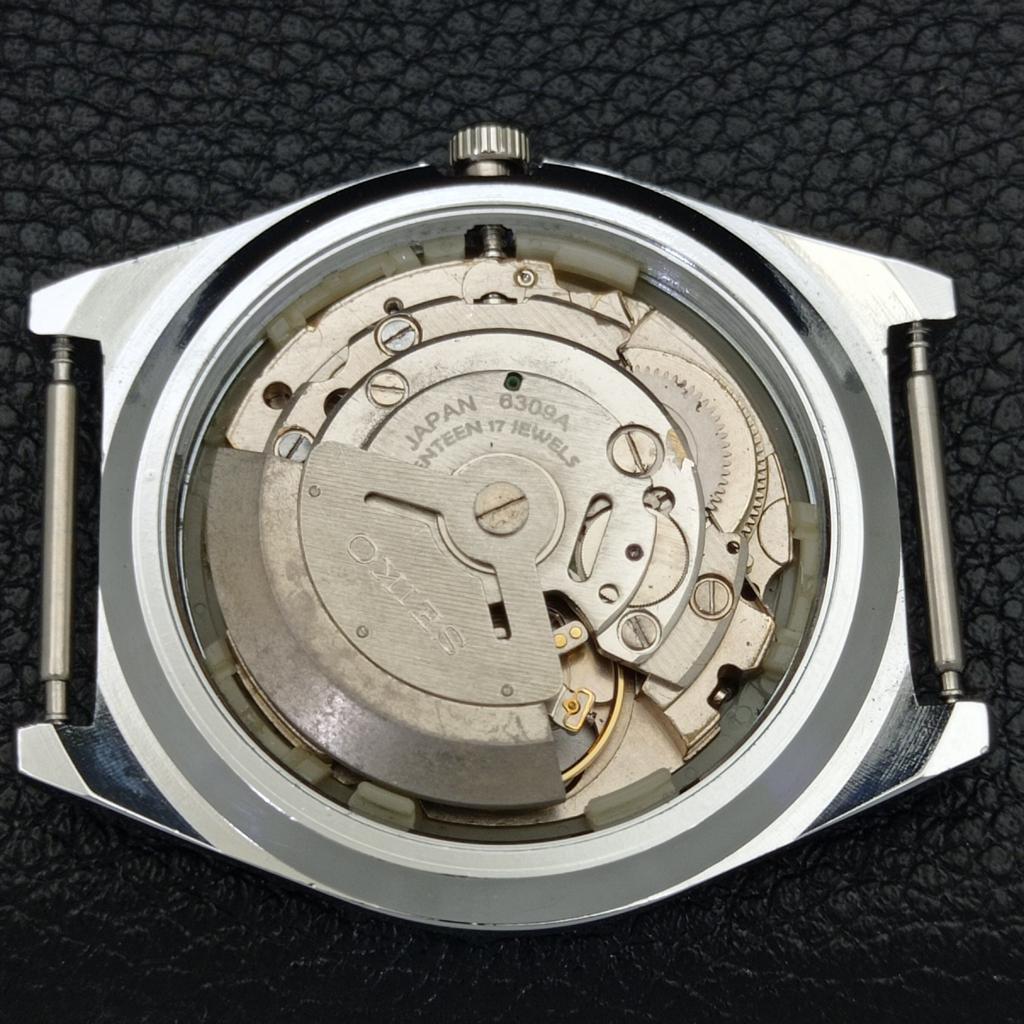 JAPAN SEIKO 5 AUTOMATIC MENS 6309A REFURBISHED BLACK COLOR DIAL WATCH A440227-4 Sk-a440227-1