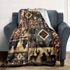 Western Deer And Moon Pattern Home Customize Your Name Blankets Soft Cozy Lightweight Versatile For All Seasons Perfect For Picnics Sofa Office Bed