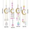 1ks,Crystal Chime Suncatcher,Domácí ložnice Balkonový Dekorační přívěsek Sun and Moon Prism