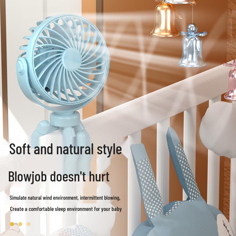 Octopus Mini Foldable Handheld Desktop Stroller Fan