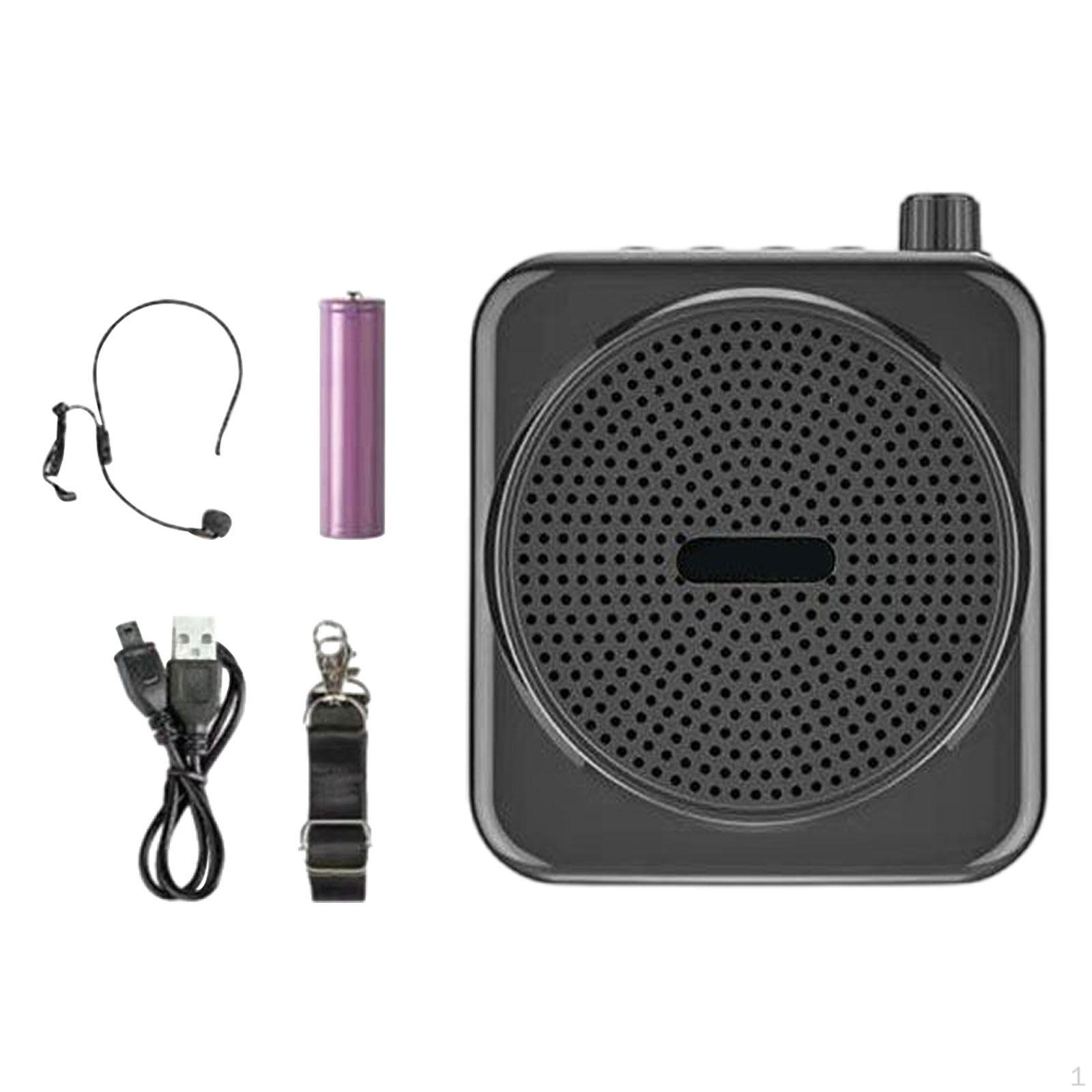 

Персональный усилитель голоса портативный мини-динамик для встреч перезаряжаемый для видео чёрный