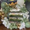 146PCS Avocado Green Jungle Theme Balloons Garland White Gold Balloon Arch Kit Helium Birthday Party  Wedding Decoration Globos