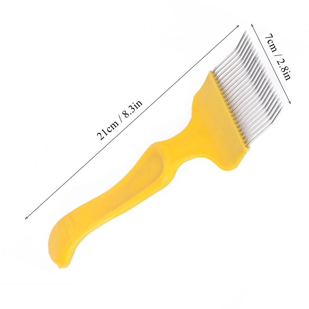 Yellow Honey Cutter Stainless Steel Beekeeping Fork Easy To Clean Uncapping Fork  Honey Uncapping