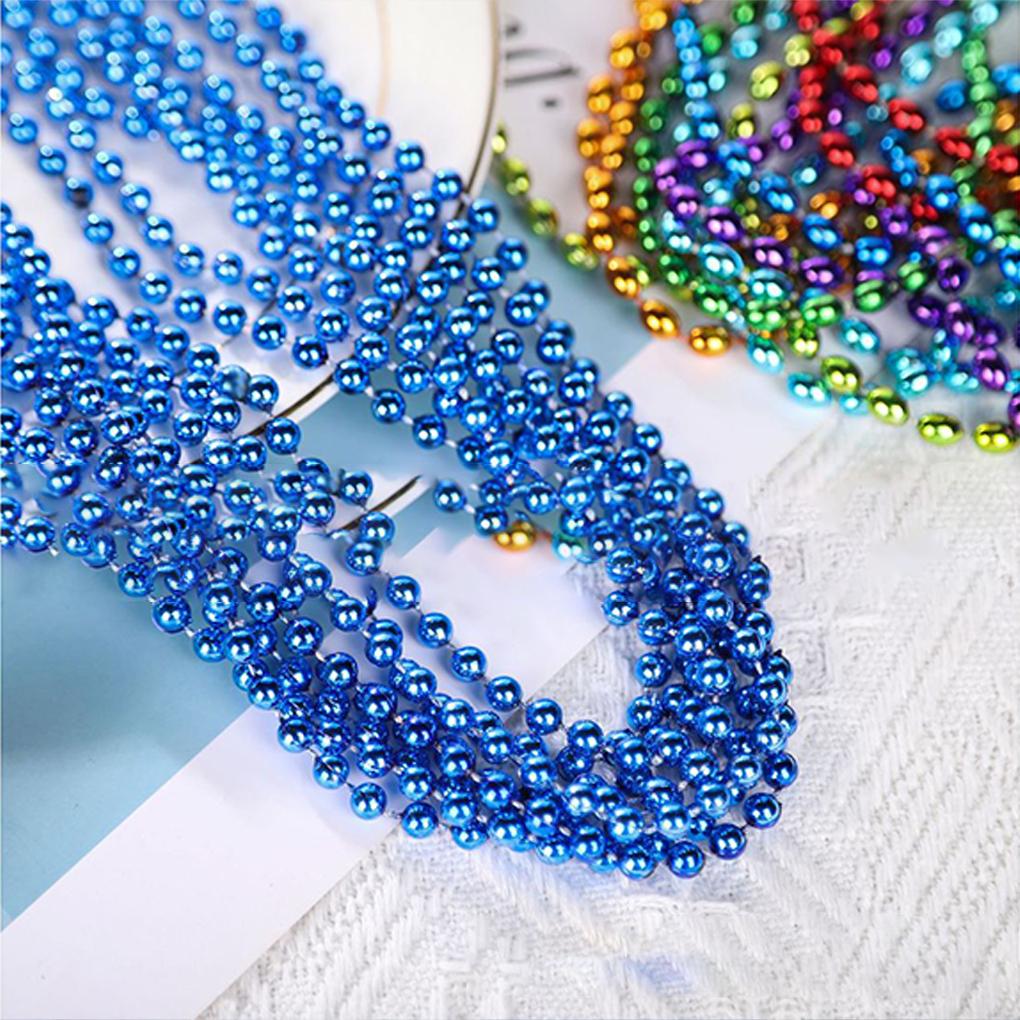 2025 48 Stück loser Satz - Violett, Silber, Gold, Grün, Party-Perlen, Wiederverwendbar, Karneval, Leicht, Dekoration (6MM84cm)