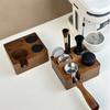 51/54/58mm Espresso Tamping Station Wooden Adjustable Coffee Tamper Stand Square Coffee Tamper Holder