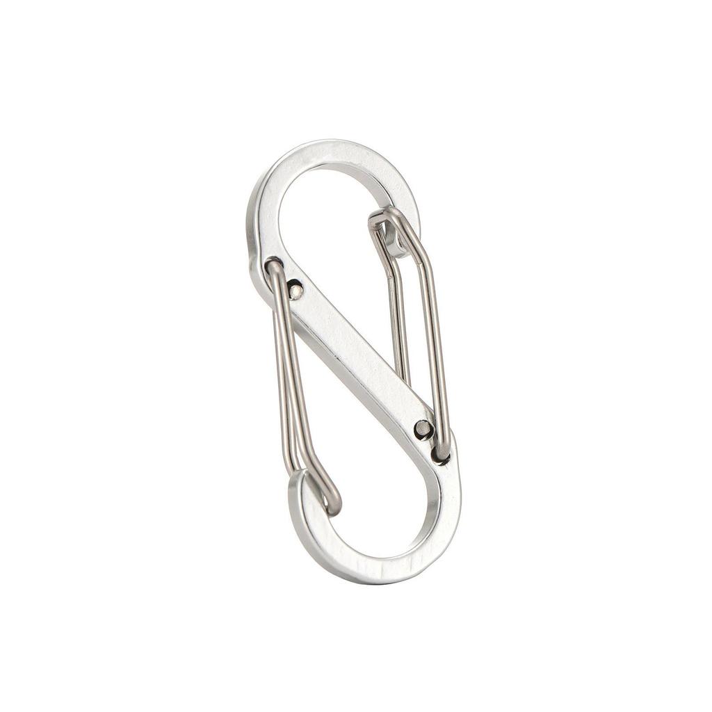 88MM S-shaped Aluminum Carabiner: Multi-functional Double-headed Buckle & Water Bottle Keychain