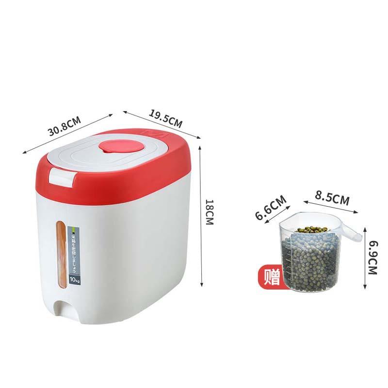 

5 кг мерный бытовой кухонный рисовый ящик для хранения зерна контейнер для еды защищенная от насекомых герметичная банка для муки органайзер для банок