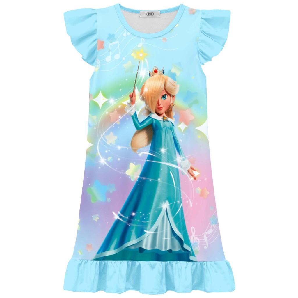 82640 Kids Girls Princess Rosalina Pleat Cartoon Dress
