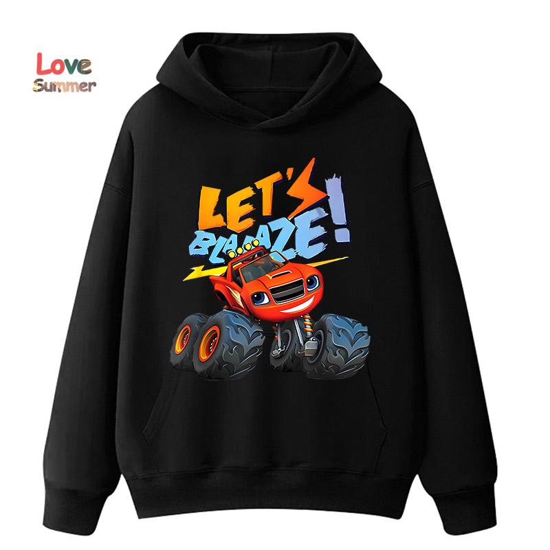 

2pcs Boys hoodie Set car monster patterns boys like 2pcs Sporty Pants Hoodie Set Gift Ideal Daily Outdoor Wear Suit Thin Kids Tracksuit 140CM