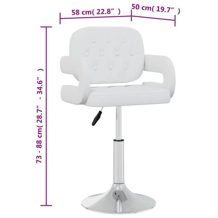 VidaXL Lot de 4 Chaises Pivotantes à Manger, Sièges à Dîner, Chaises de Repas, Meubles de de Salle à Manger Cuisine Maison 3089106