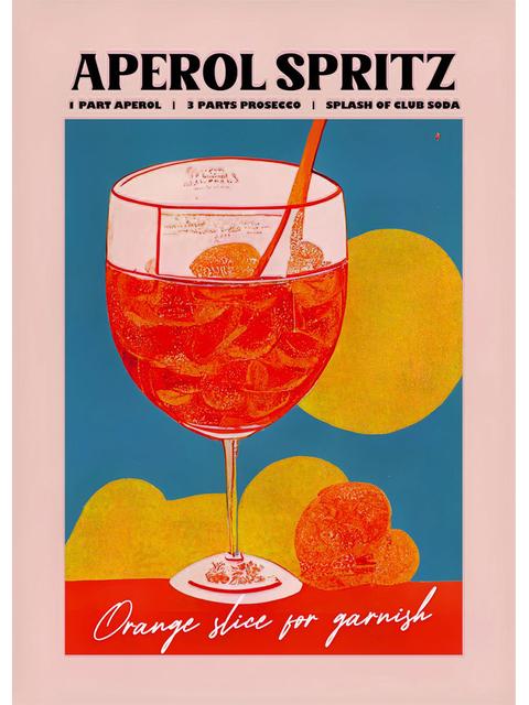 Cartoon Fruit Juice Mojito Aperol Spritz Posters and Print Sangria Drink Negroni Canvas Painting Club Bar Shop Home Decoration No Frame