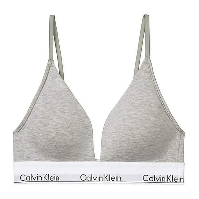 Calvin Klein MODERN COTTON bralette med størrelse XS polstring, grå, [Brugt]