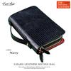 EVERSOUL Lizard Leather Clutch Bag with Large Capacity, Smartphone and Card Slots, Unisex, Black