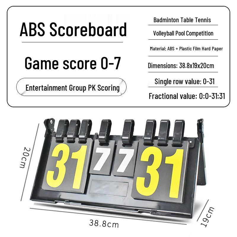 Multi-Sport Flip Scoreboard for Basketball, Billiards, Table Tennis, and Volleyball