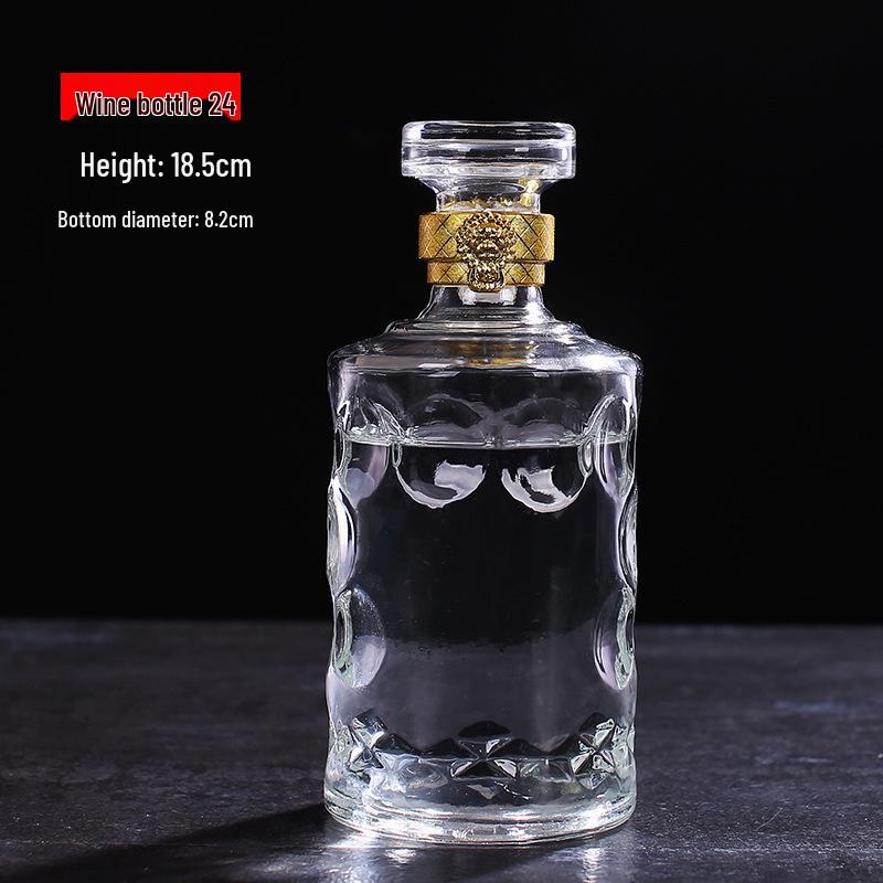 500ml Clear High-White Glass Wine Bottle, Decorative Empty Baijiu Bottle